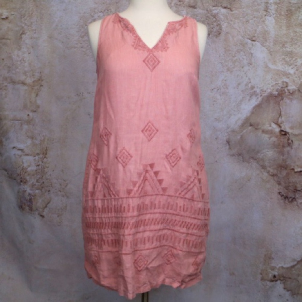 C&C California Pink Linen Dress